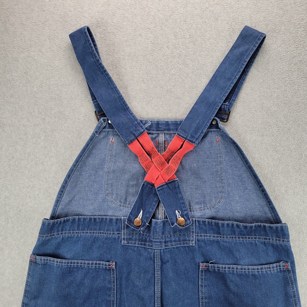 Big Mac VTG‎ Mens Denim Bib Overalls Blue Made in USA W42 L30 Carpenter Utility - Picture 15 of 16